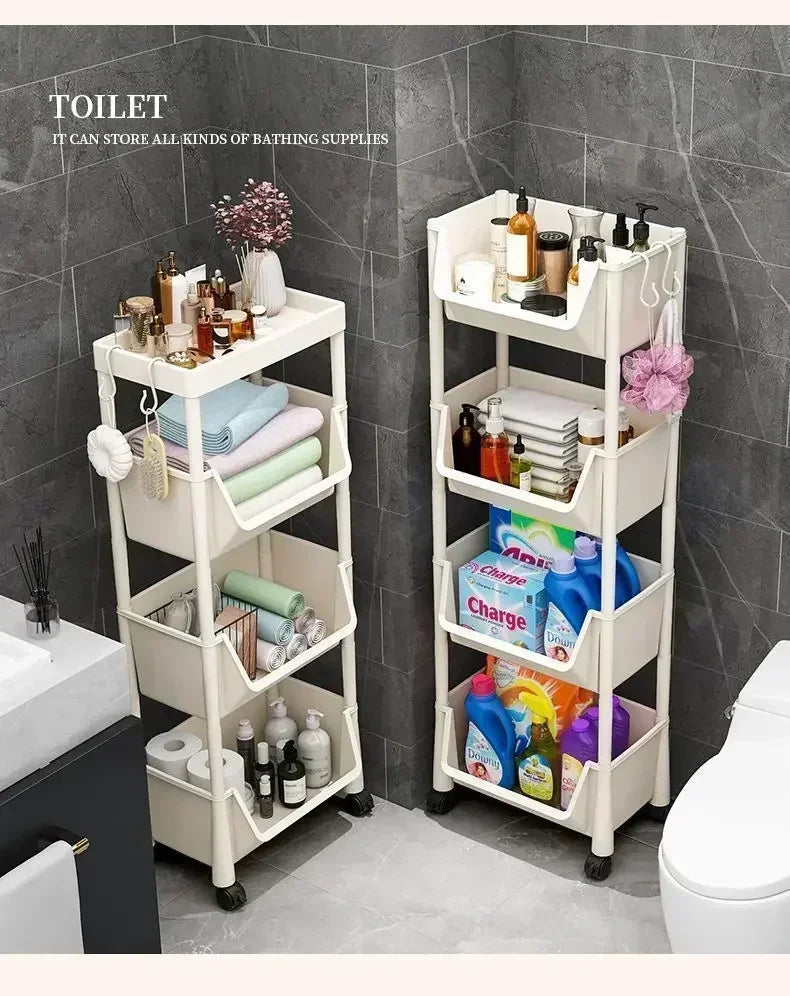 Organizer Storage Rack Mobile Snack Toy Trolley Desk
