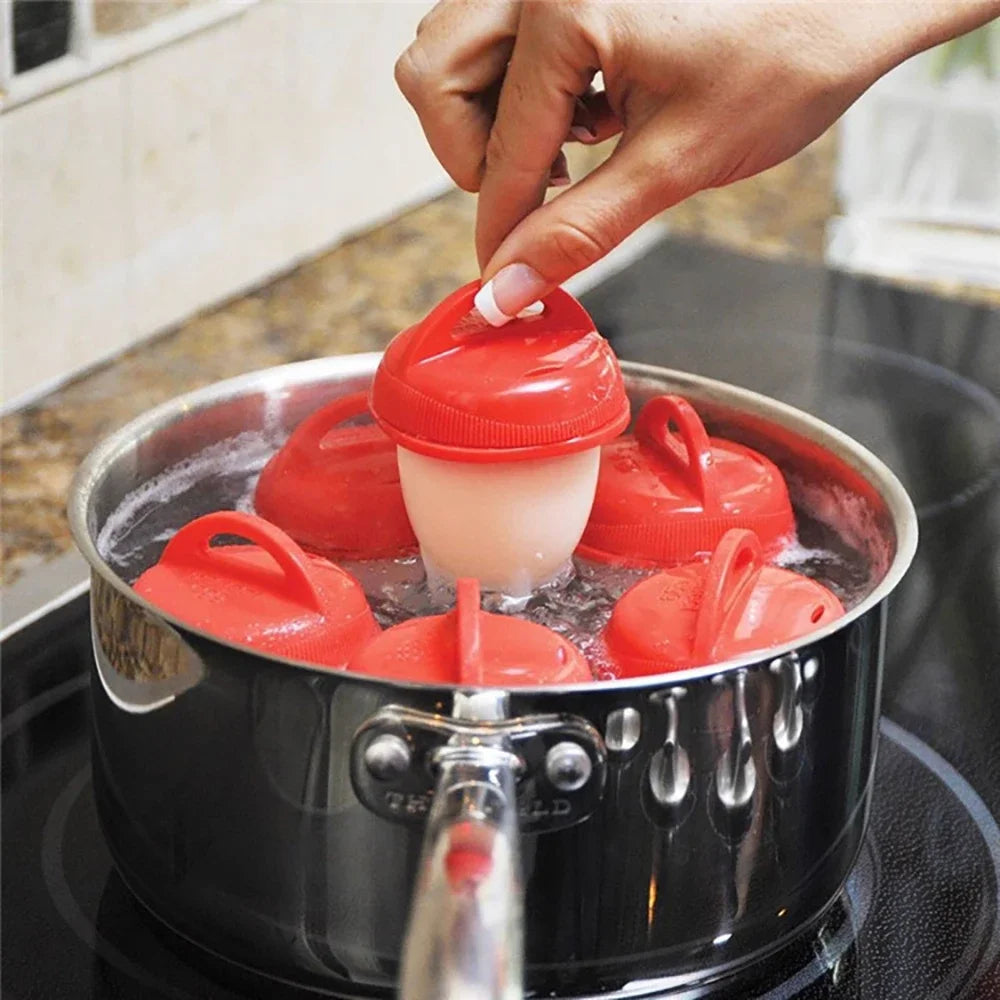 1/3/6pc Egg Poachers Cooker Silicone Non-Stick Egg Boiler
