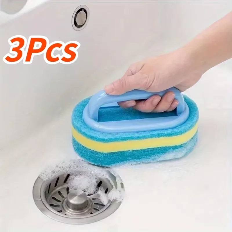 Sponge Cleaning Brush Handle Bathtub Tile Scrub Brush