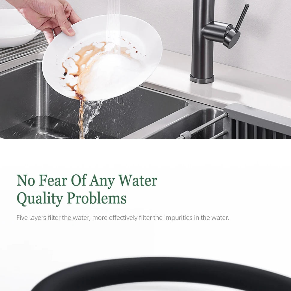 Faucet Gunmetal Flexible Pull Out Water Tap Nozzle