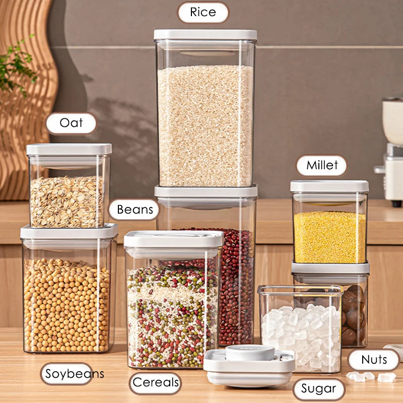 Airtight Pop Food Containers Bpa-Free Stackable Air Tight