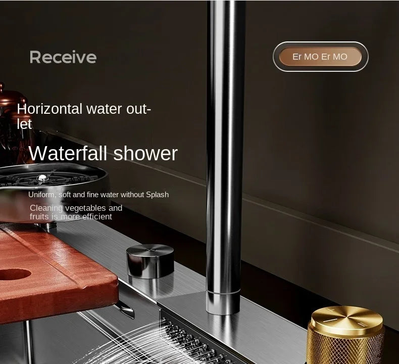 Nano 304 Stainless Steel Sink Waterfall Large Slot