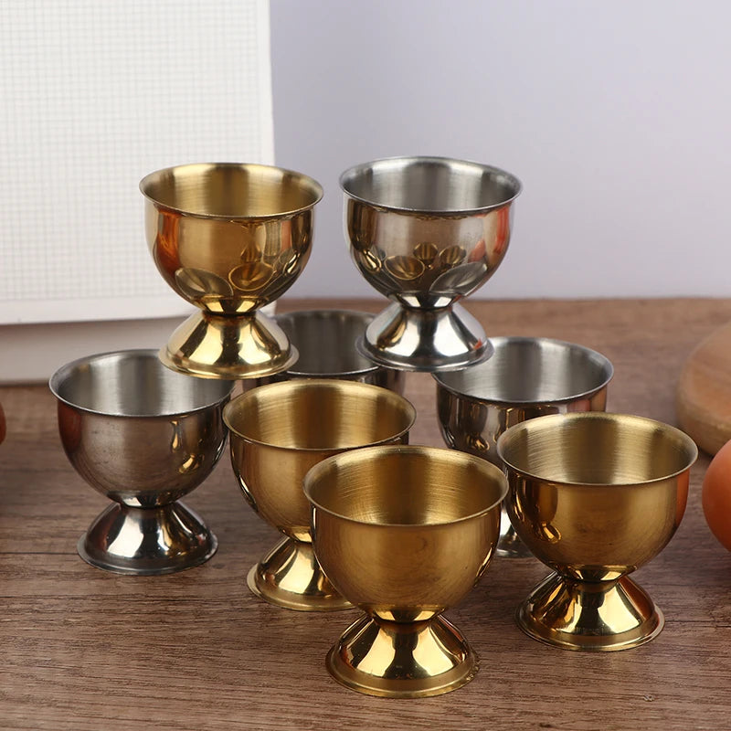 4pcs Egg Cups Handy Stainless Steel Boiled Egg