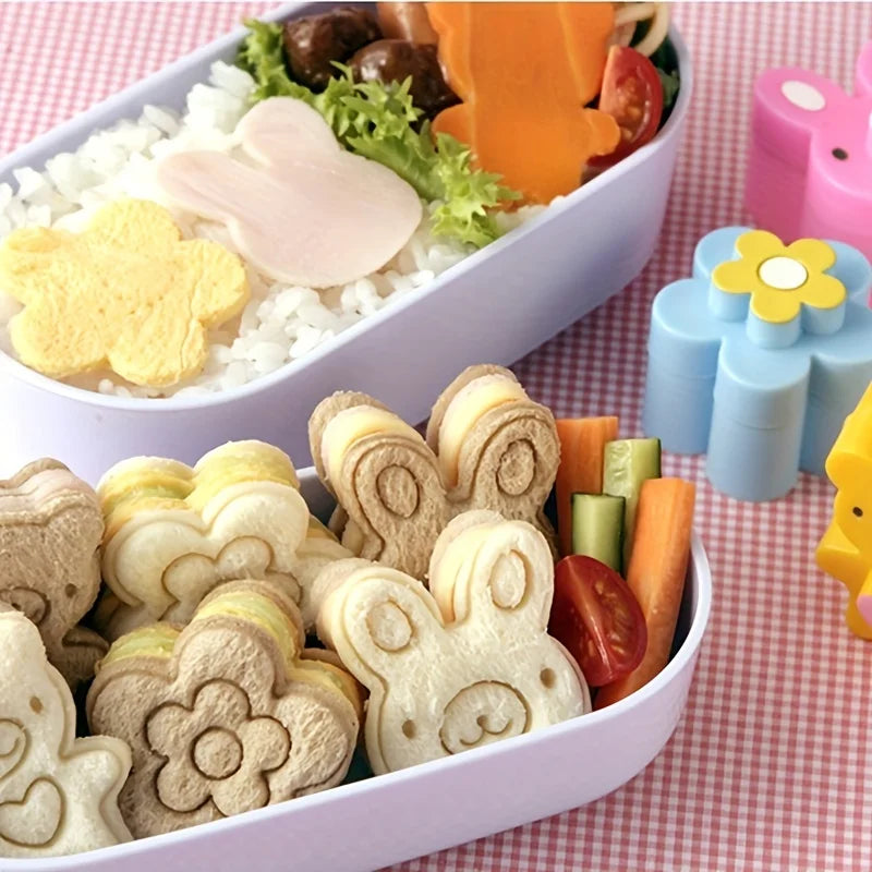 3pcs Sandwich Cutters Cookie Bread Mold Rabbit Panda