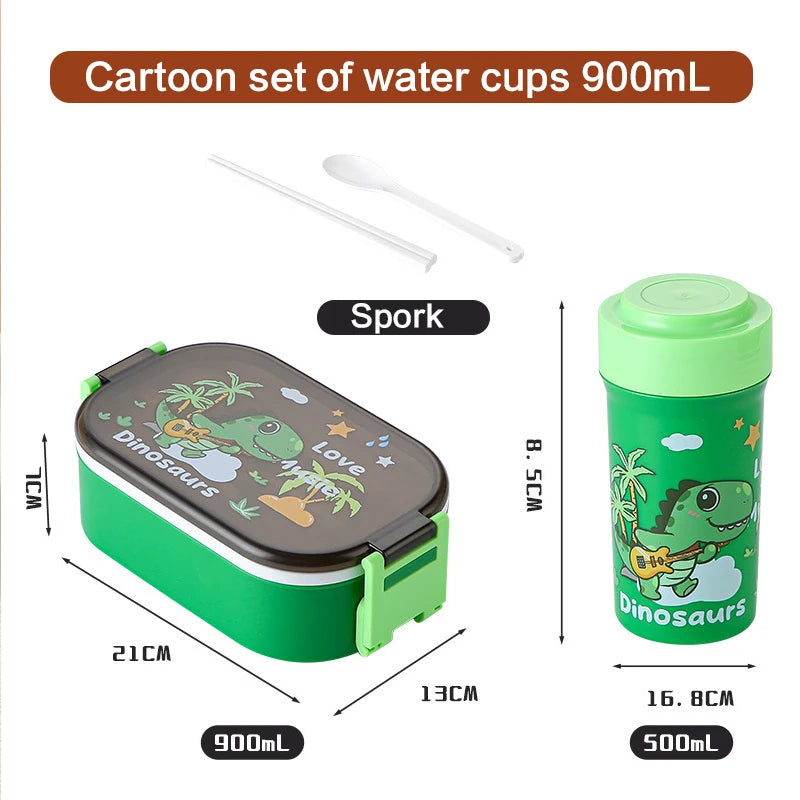 Lunch Box School/ Kids/Kindergarten Water Bottle Dinosaur Unicorn