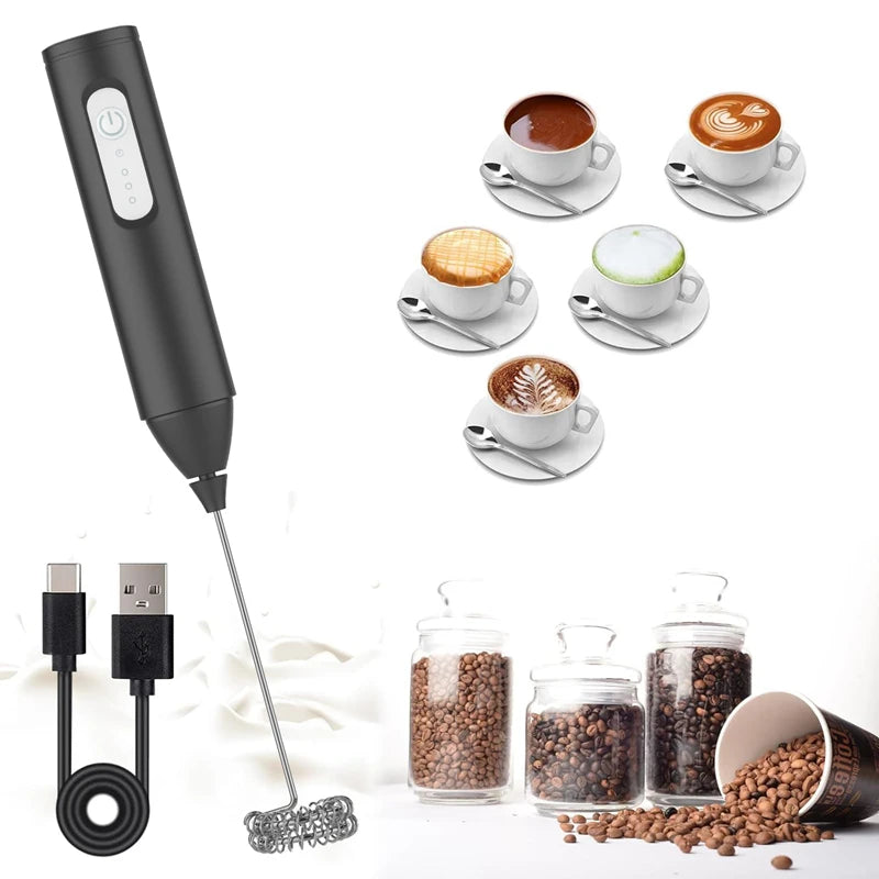 Electric Coffee Milk Foaming Mixer Coffee Creamer Whisk