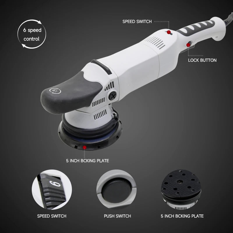 Detailing 5pcs Car Polisher 15mm/21mm Orbital Polisher Dual