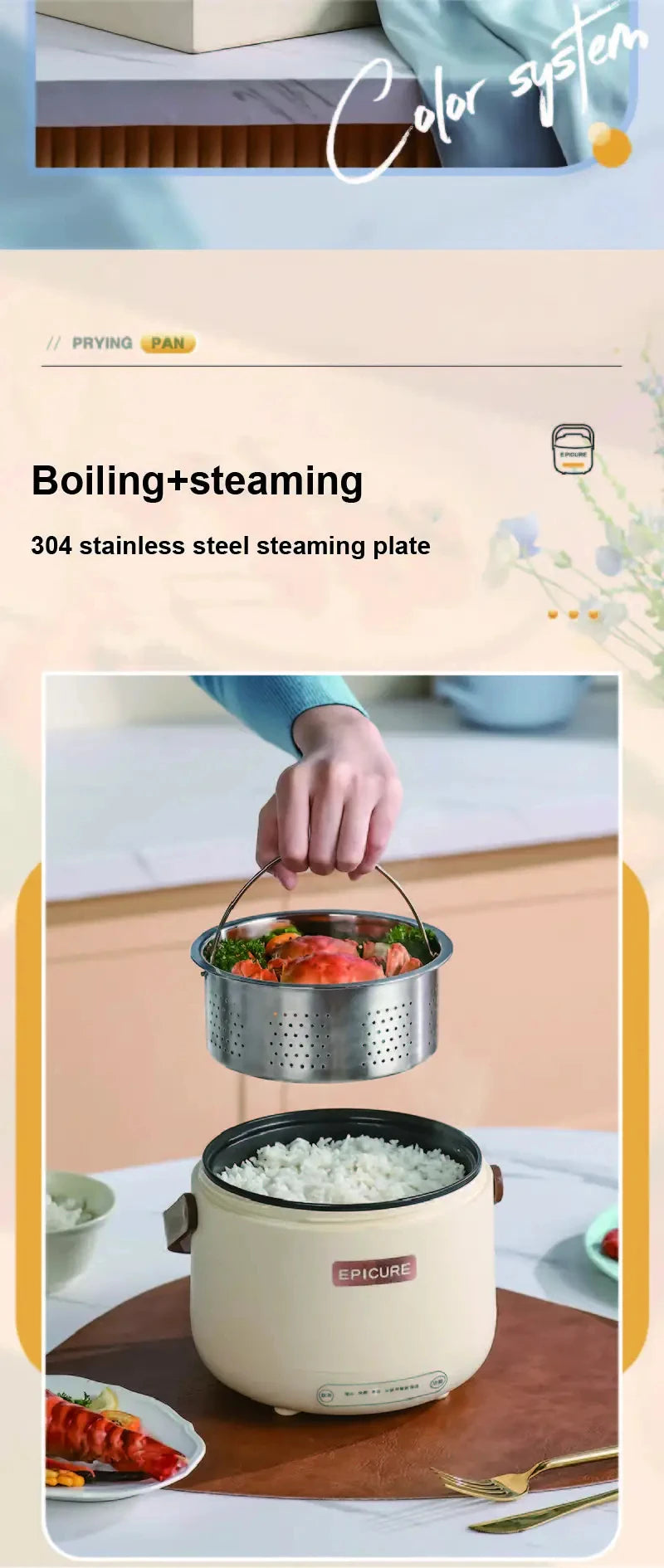 7l Smart Low-Sugar Rice Cooker Rice Soup Separation
