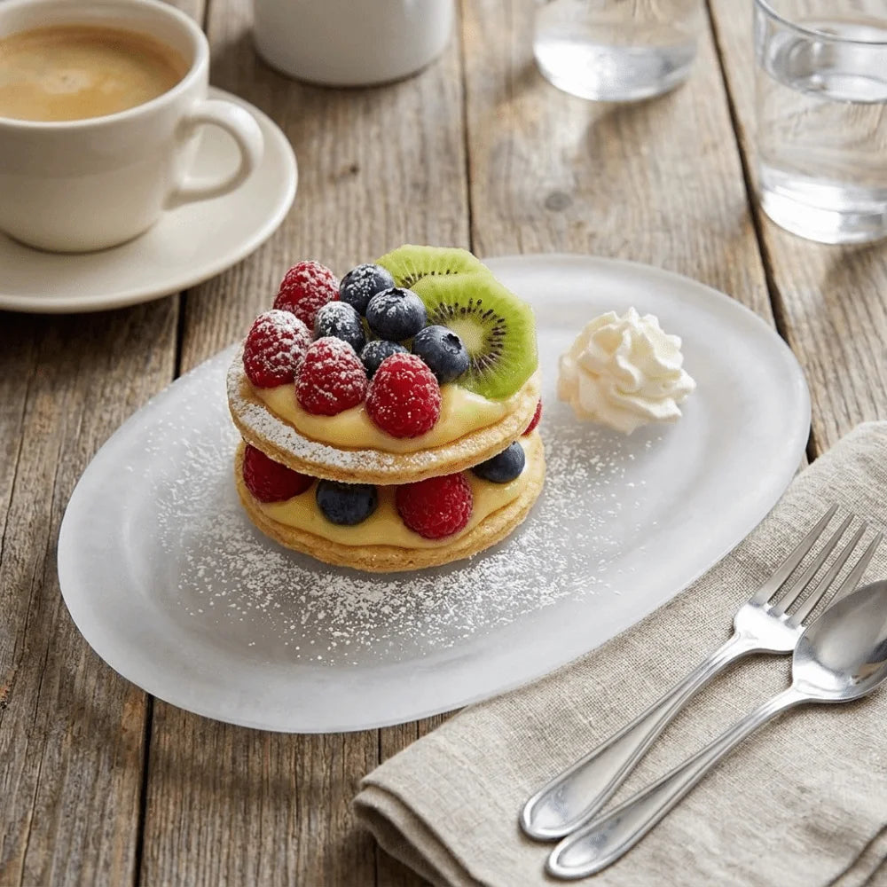 Multipurpose Oval Shape Glass Dessert Dish Heat-Resistant