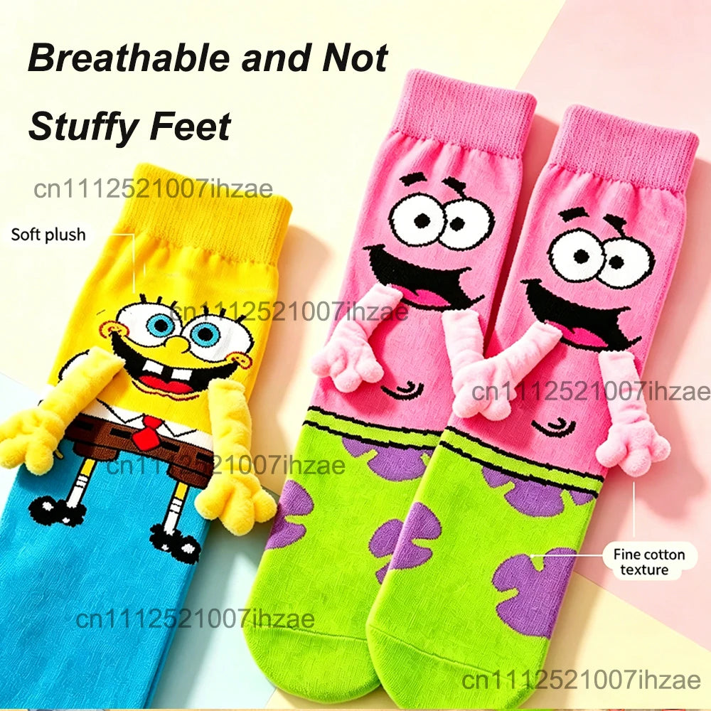 3d Yellow Sponge Series Socks Interactive Small Hands