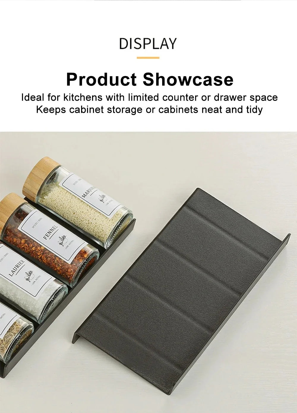 Layers Spice Drawer Organizer Adjustable Spice Rack Spice
