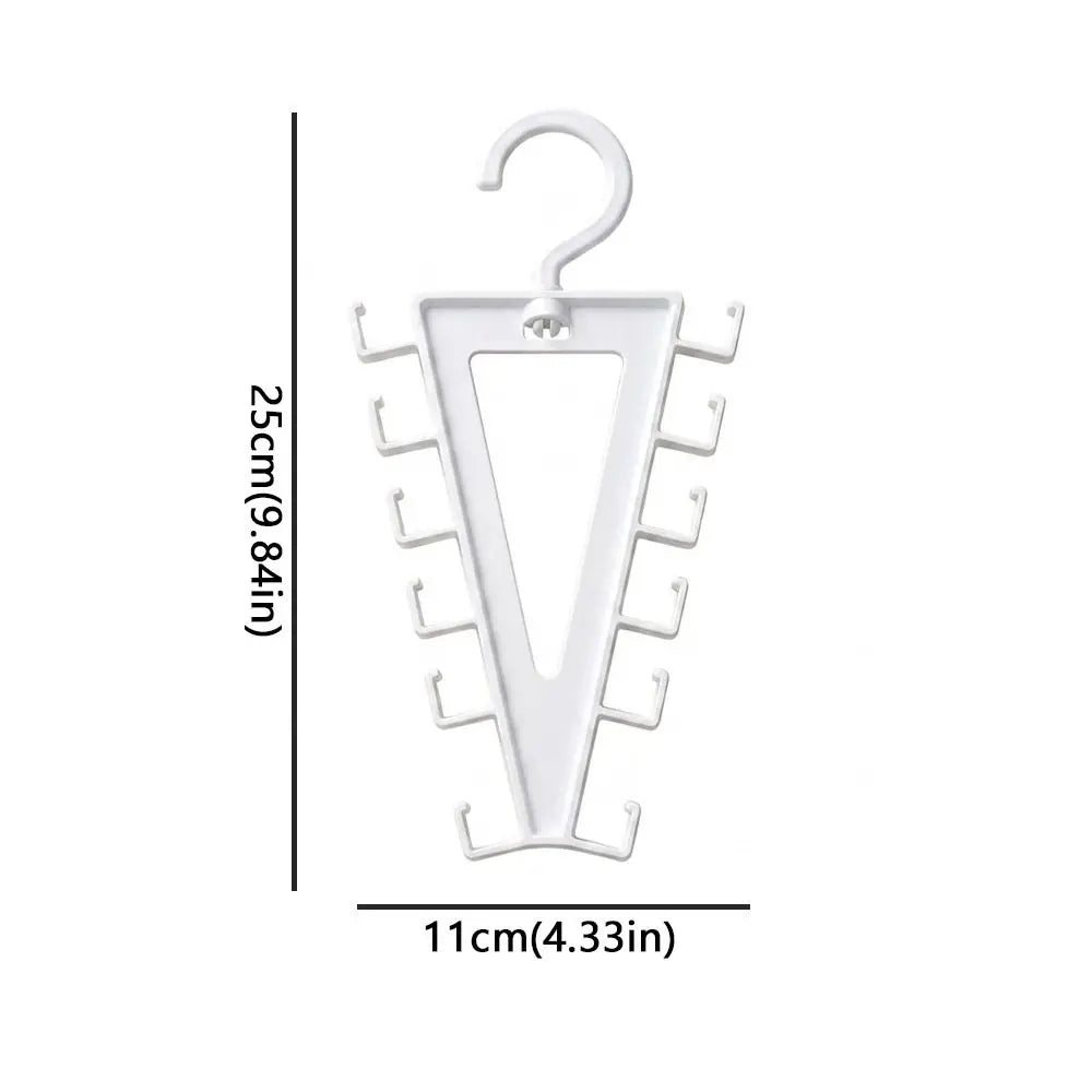 2pcs 12 Hooks V-Shape Hanger Rotatable Space Saving