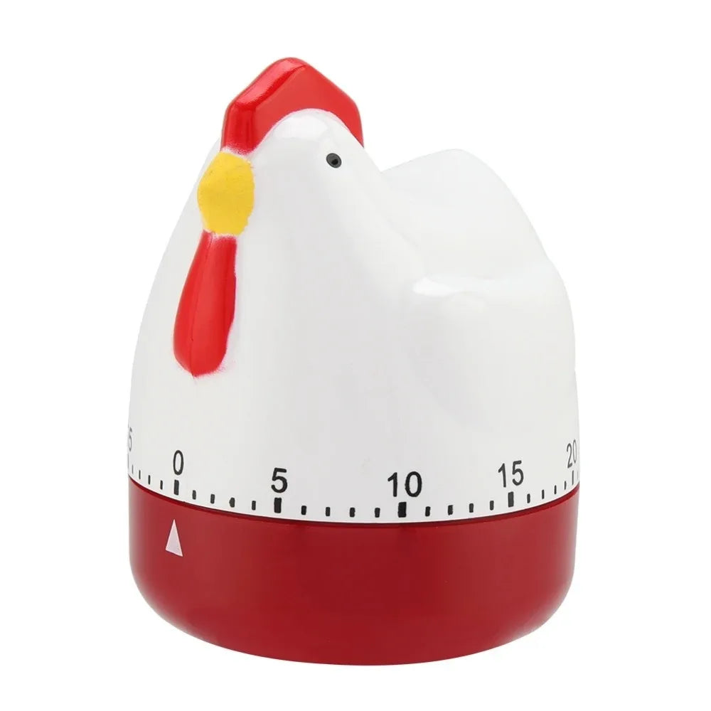 Plastic Chicken Timer White 60 Minutes Cooking Timer