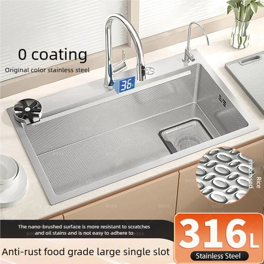 316l Stainless Steel Sink Durable Large Slot Wash