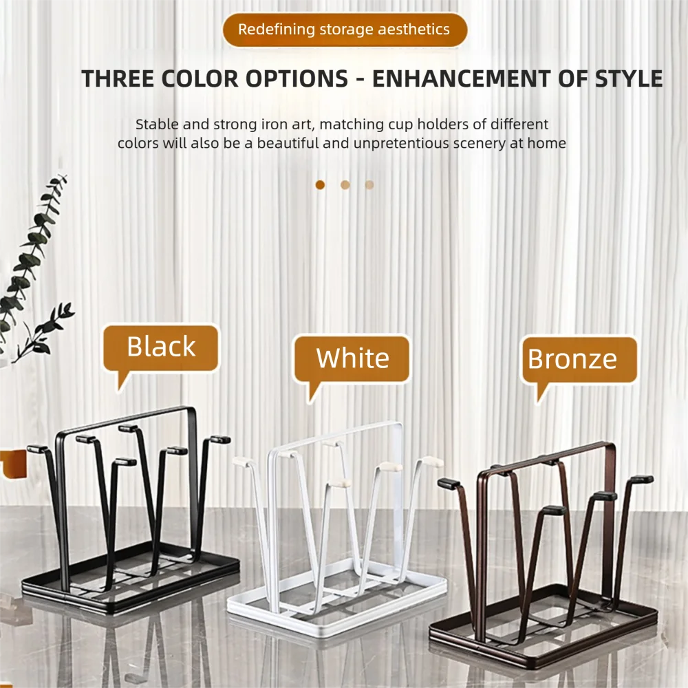 1pcs Cup Glass Drying Rack Non-Slip Cup Organizer