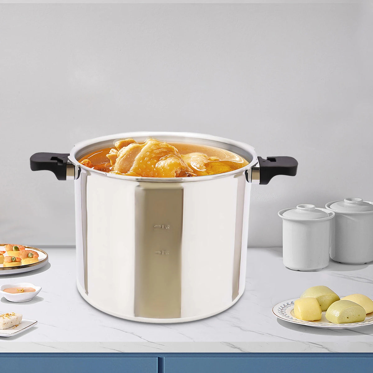 22l Aluminium Alloy Pressure Canner 90kpa Thickened