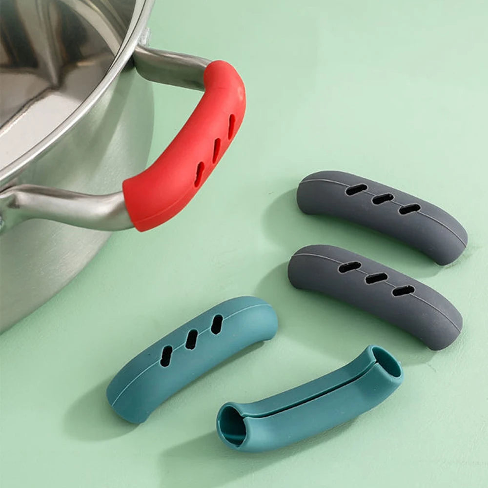 2pcs Silicone Pan Handle Cover Heat Insulation Assist