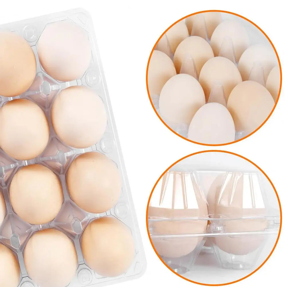 50pcs Egg Holder Plastic Cartons 12 Count Reusable