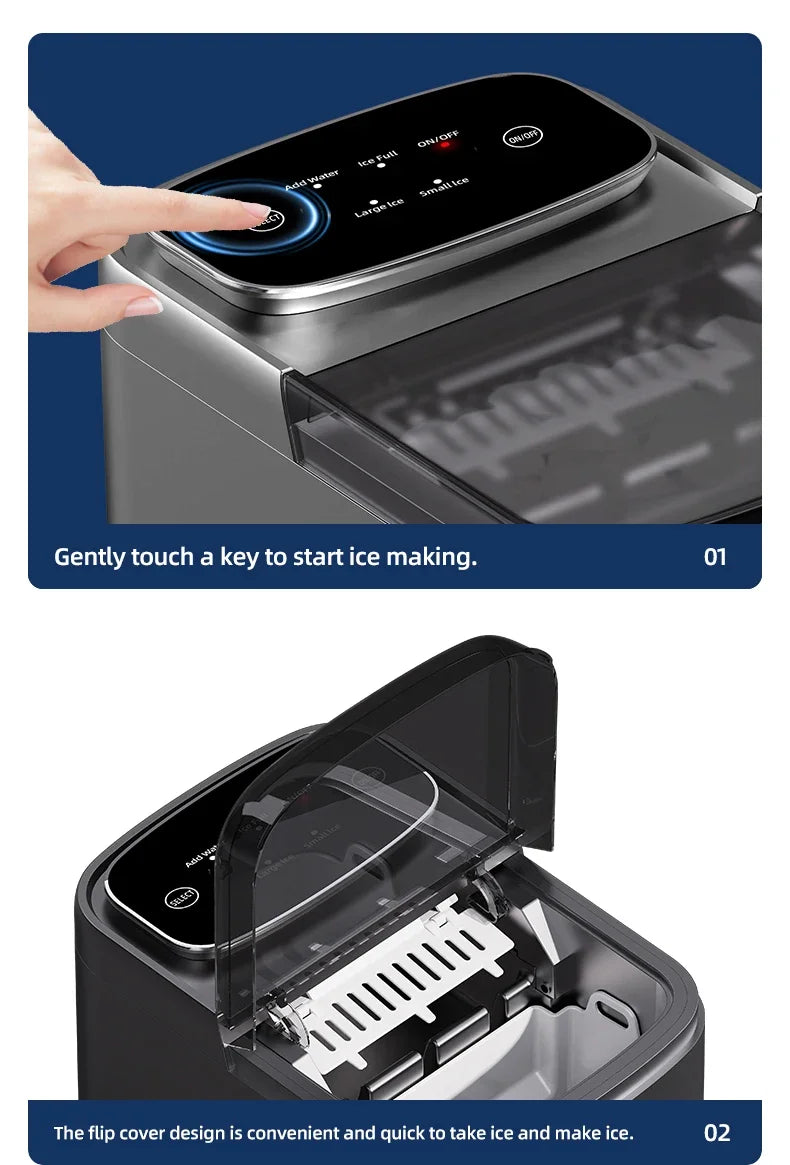 Small Ice Maker Electric 220v Multi-Functional Smart Touch