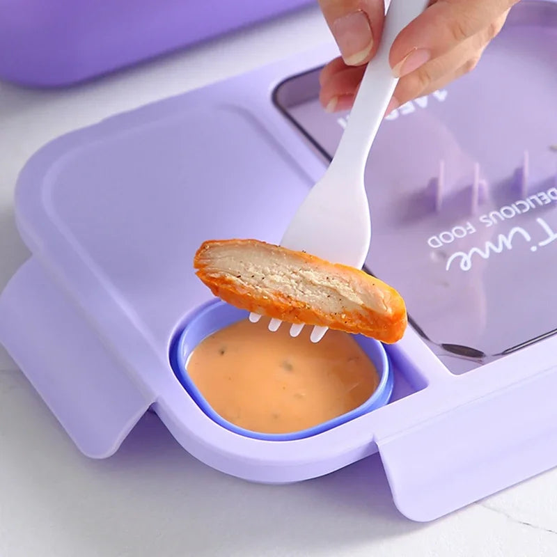 Lunch Box Office Bento Box Fork Spoon Microwave