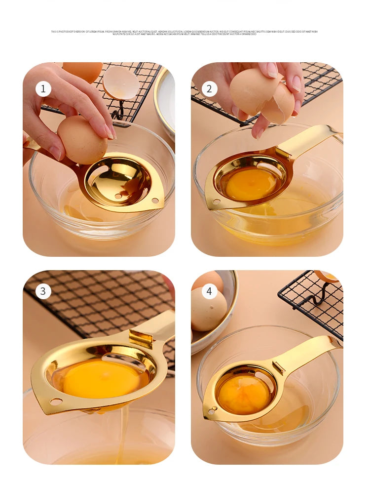 1pc Egg Separator Stainless Steel Egg Yolk White