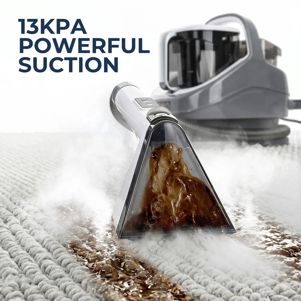 1300w Carpet Upholstery Cleaner 13kpa Suction 100 Steam