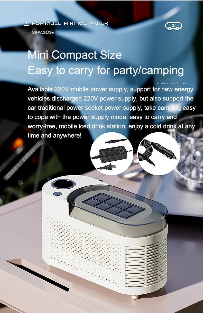 Desktop Mini Ice Cubes Maker Machine Dormitory Camping