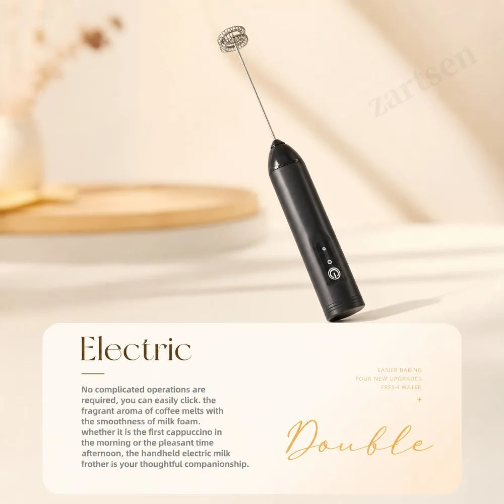 Electric Milk Frother Egg Beater Wireless Type-C Charging