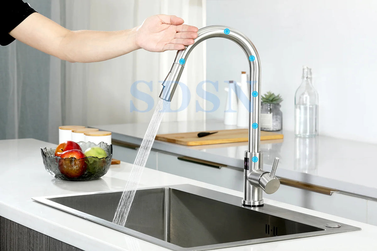 Digital Touch On Faucet 304 Stainless Steel Cold