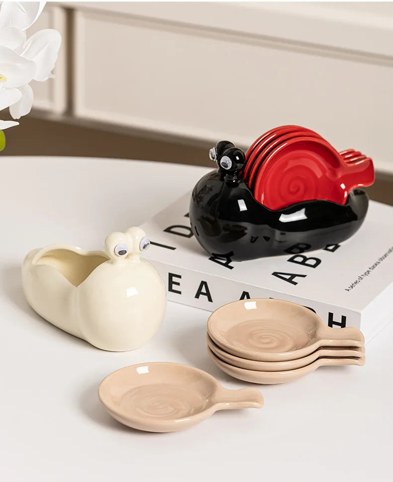 Snail Ceramic Small Dish Flavor Dish Pot Dipping