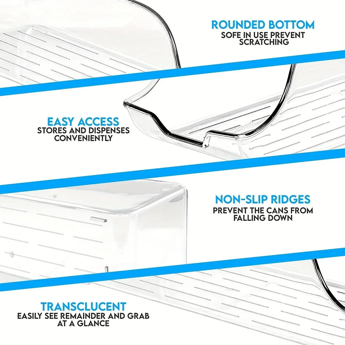 Refrigerator Organizer Bins Soda Cans Dispenser Bins Can
