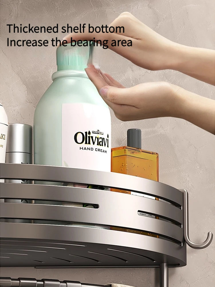 No Drill Sticker Walls Installation Aluminum Bathroom Shelf