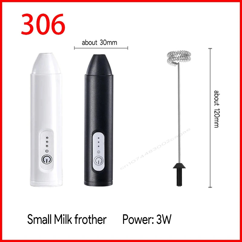 Electric Milk Frother Egg Beater Wireless Type-C Charging