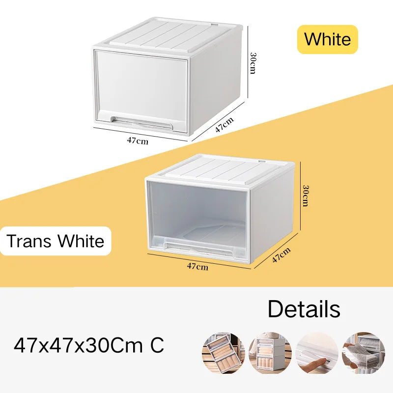 Stacking Storage Drawer Boxes Large Capacity Wardrobe Drawer