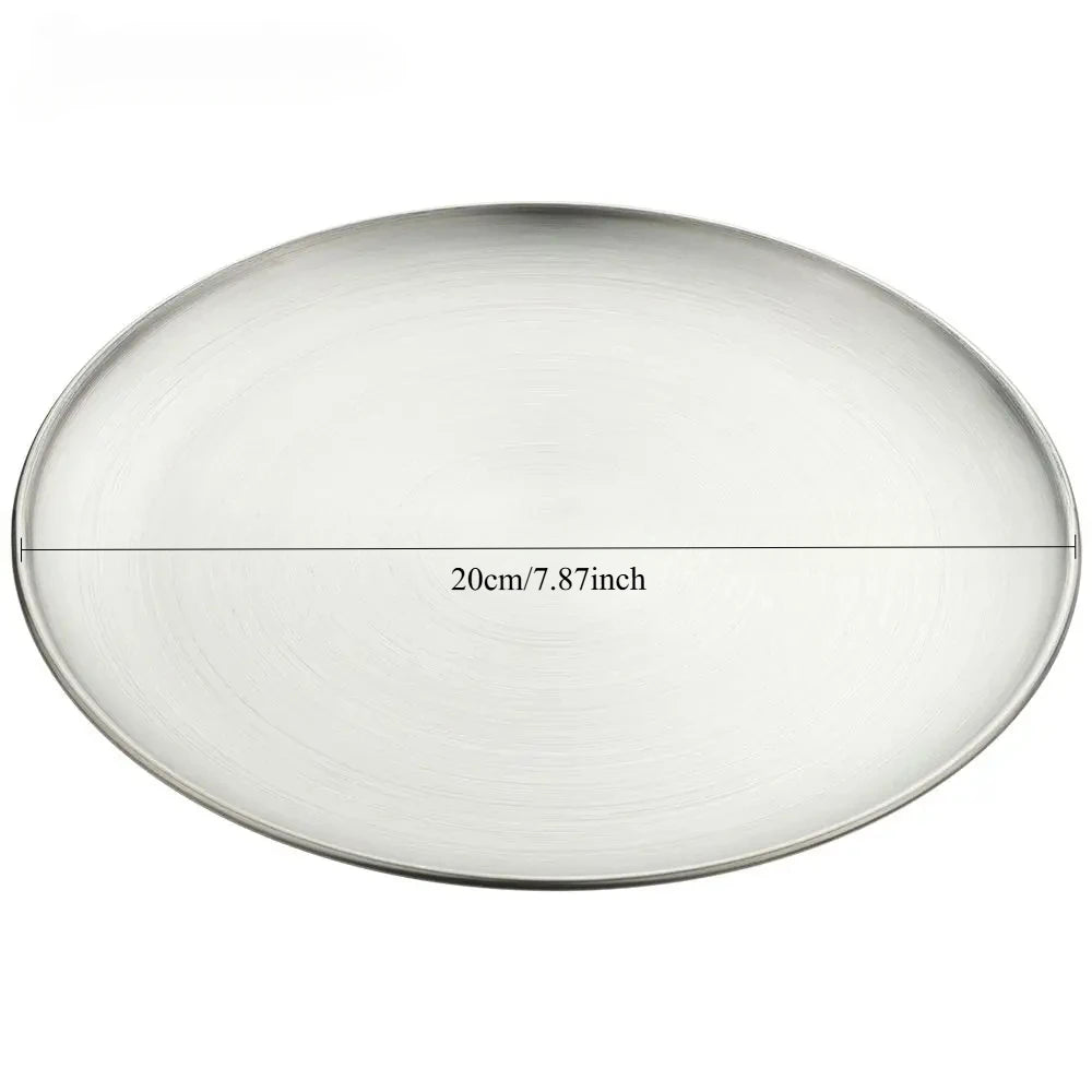 Stainless Steel Metal Dining Disc Round Bone Spitting