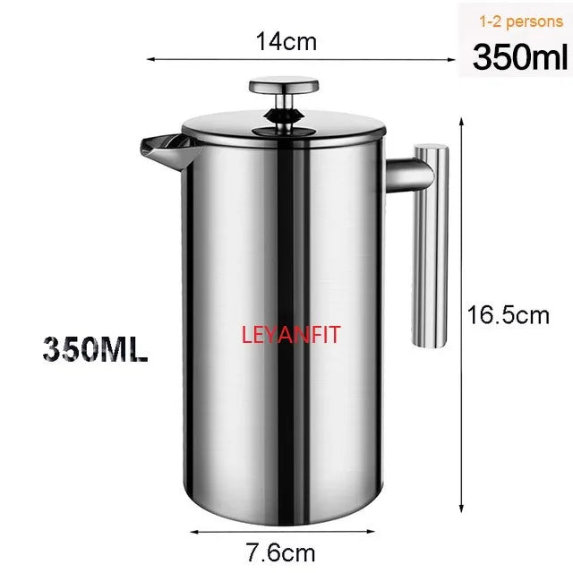 5l Coffee Maker French Press Stainless Steel Espresso