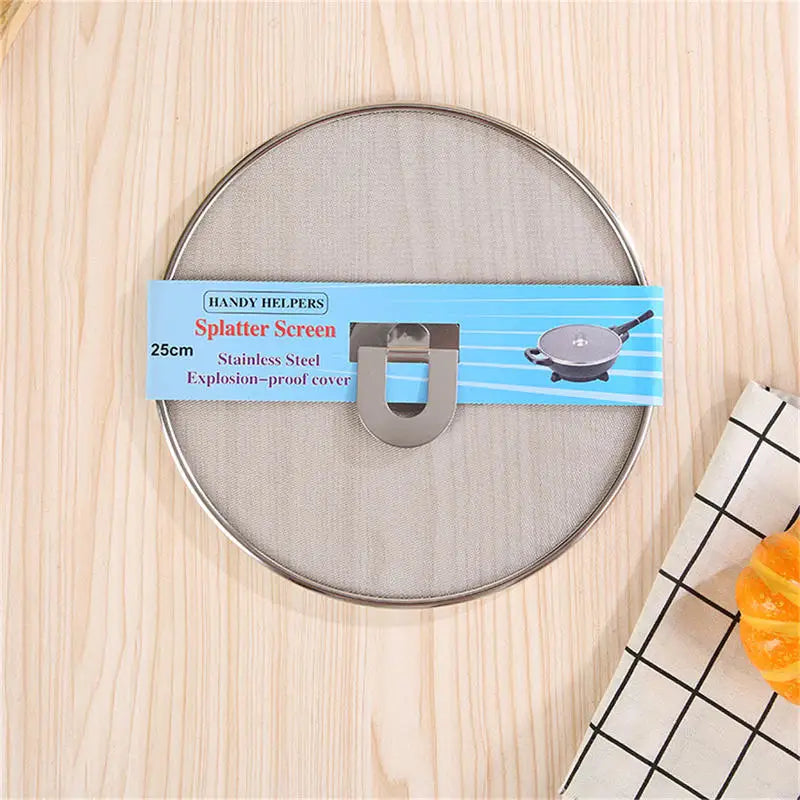 Stainless Steel Splatter Screen Mesh Pot Lid Cover