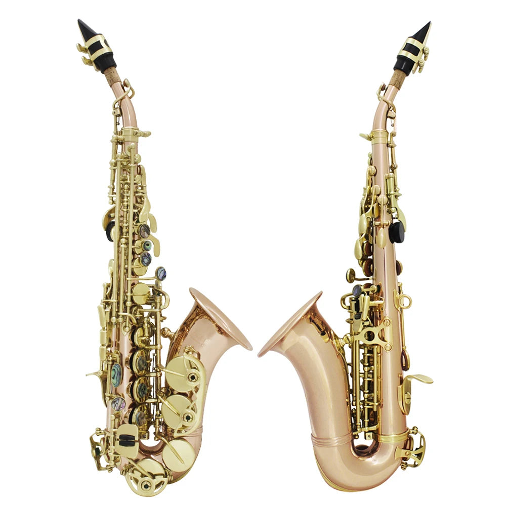 Slade Soprano Saxophone Flat Brass Sax Professional Saxophone