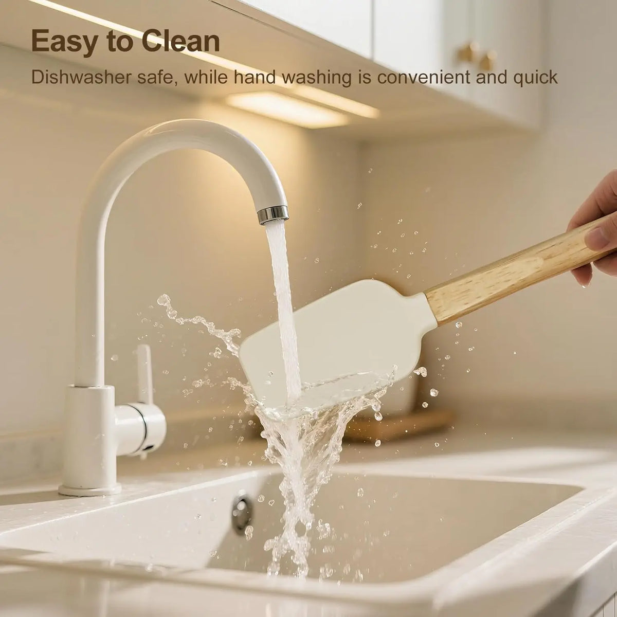 Silicone Scraper Spatula Food Grade Heat Resistant Baking