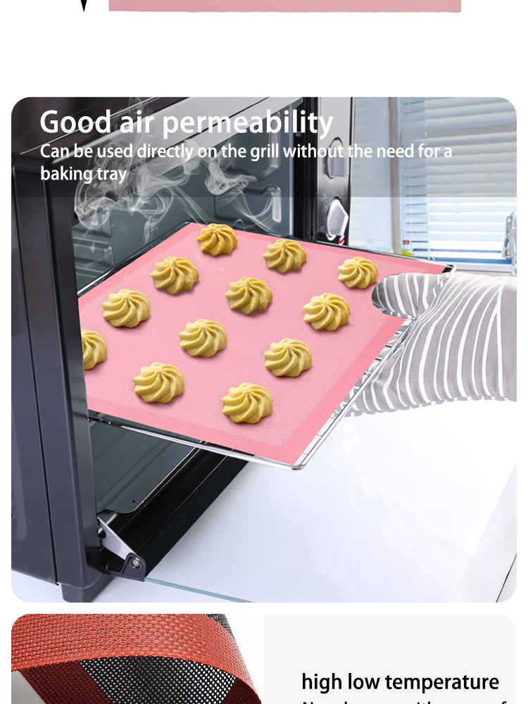 30x40cm Silicone Grill Mat Baking Tray Breathable Cookie