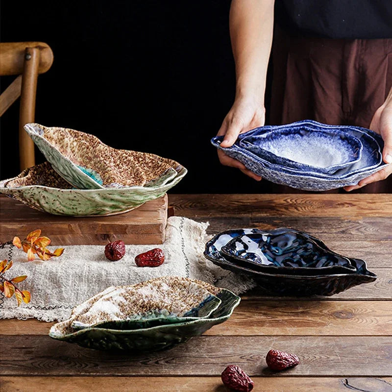 Japanese Restaurant Retro Creative Ceramic Kiln Change Tableware