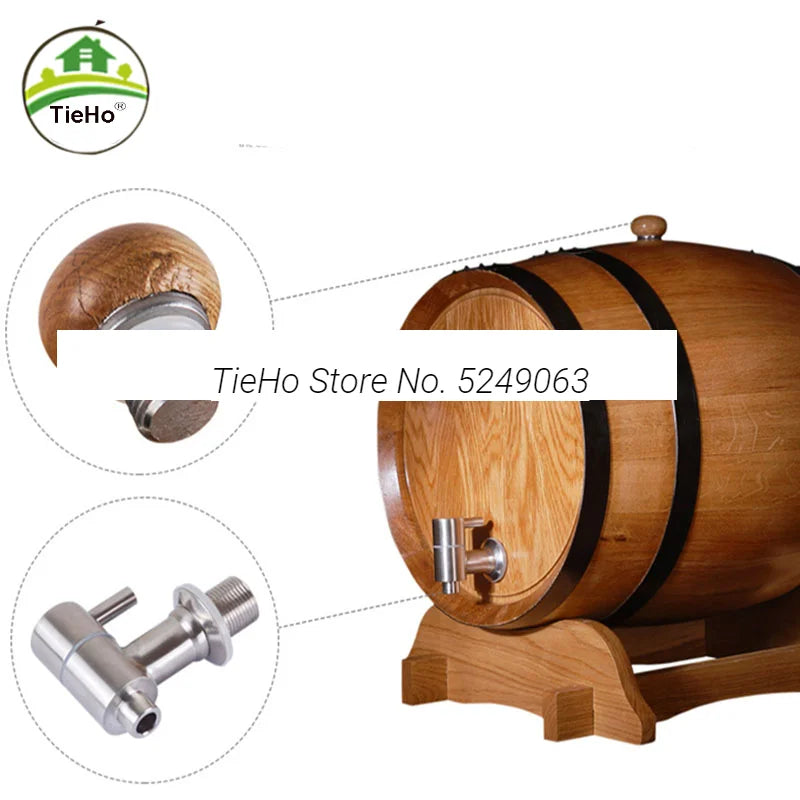 Solid Wood Oak Barrels Wooden Carbonized Barrel Self