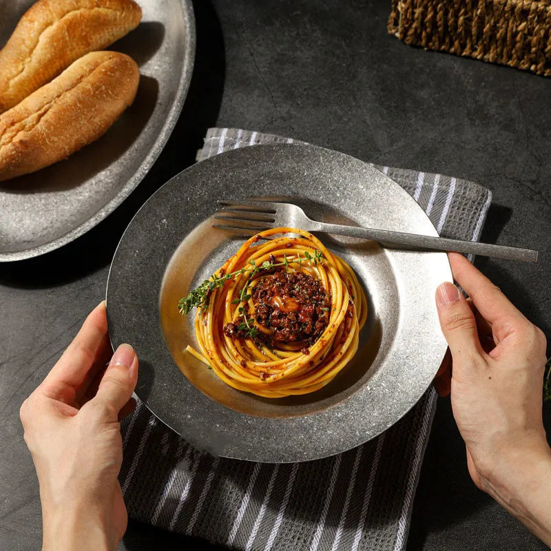 304 Stainless Steel Dining Plate Oval Bone Dish