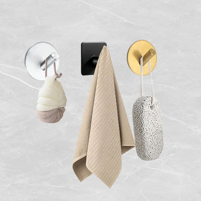 4pcs Waterproof Bathroom Robe Coat Towel Hanger Hooks