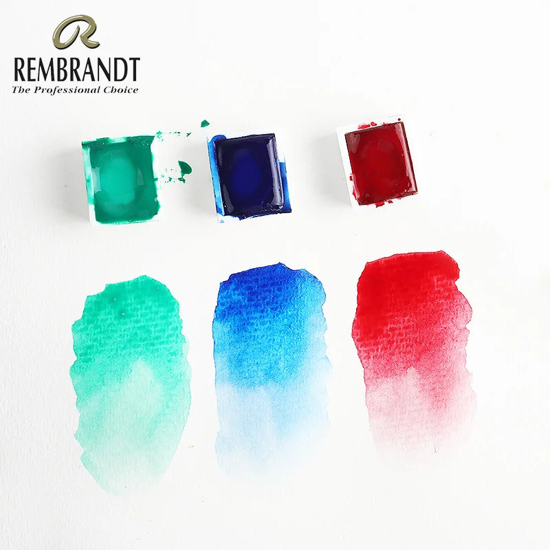 Rembrandt Artist Solid Watercolor Paint 48/36/24/12 Color Half