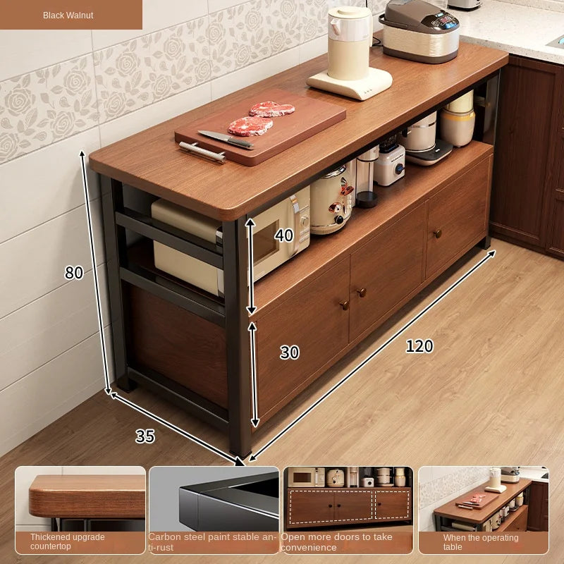 Storage Rack Sideboard Cabinet Floor-Standing Wall Table