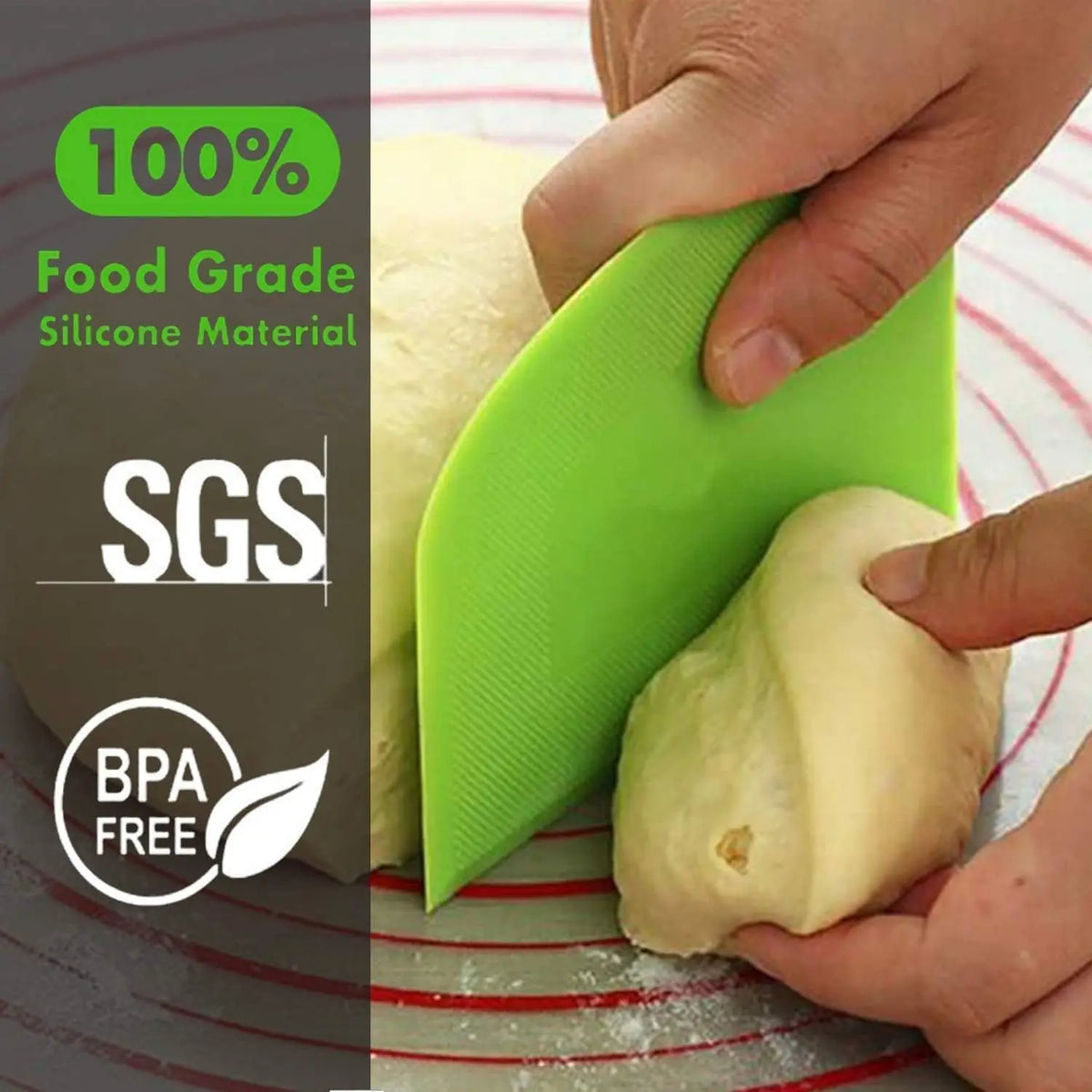 Dough Scraper Bench Scraper - 3p 7x3 Plastic