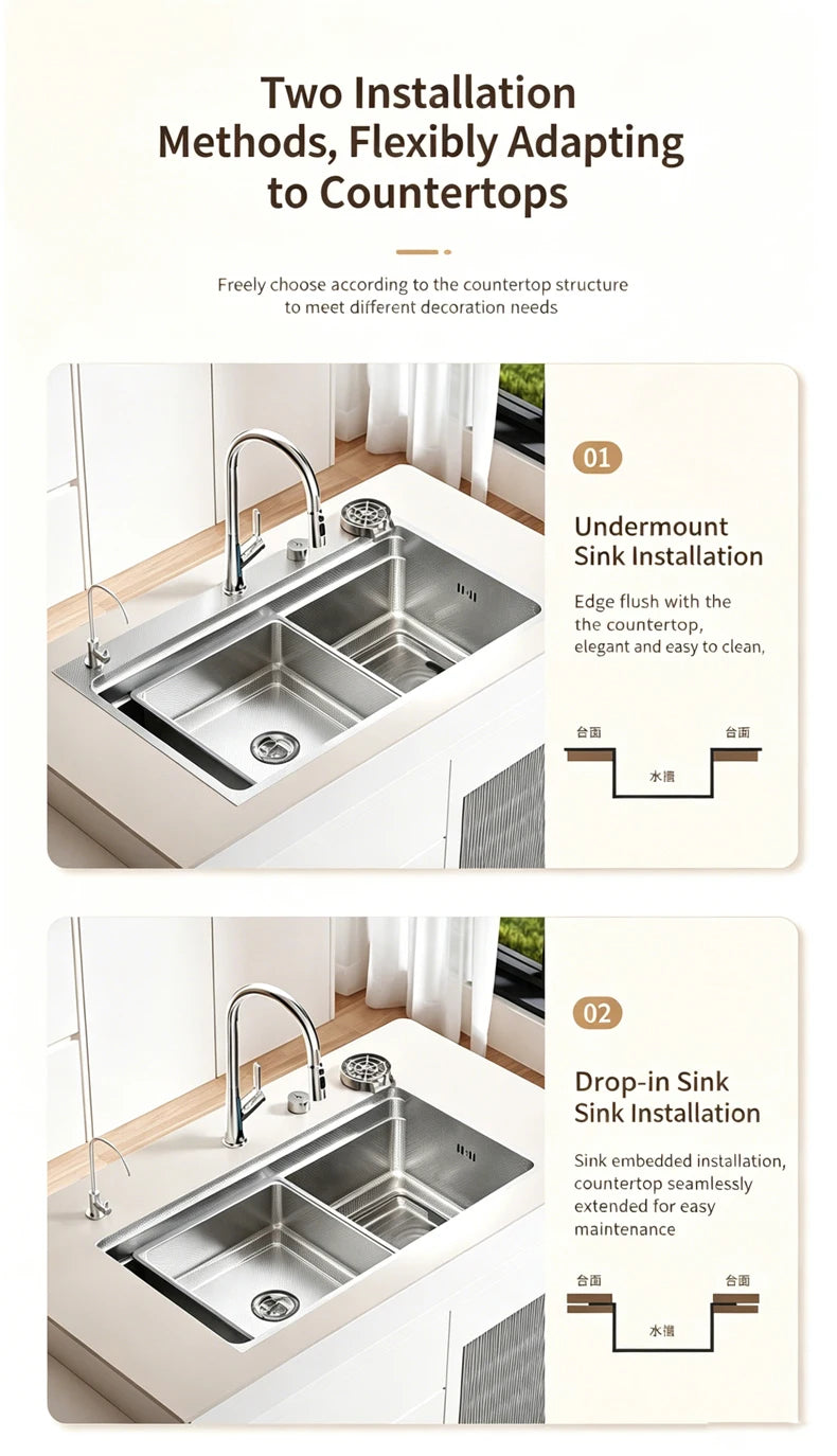 316l Stainless Steel Sink Undermount Sinks Antiscratch Rice