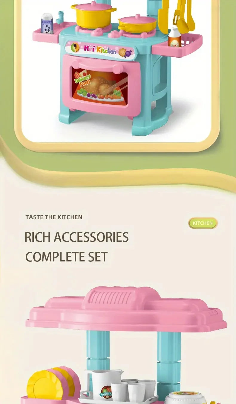 Mini Counter Play Diy Simulated Cooking Food Tableware