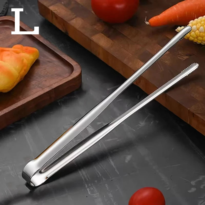 1pc 304 Stainless Steel Barbecue Clip Grill Tongs